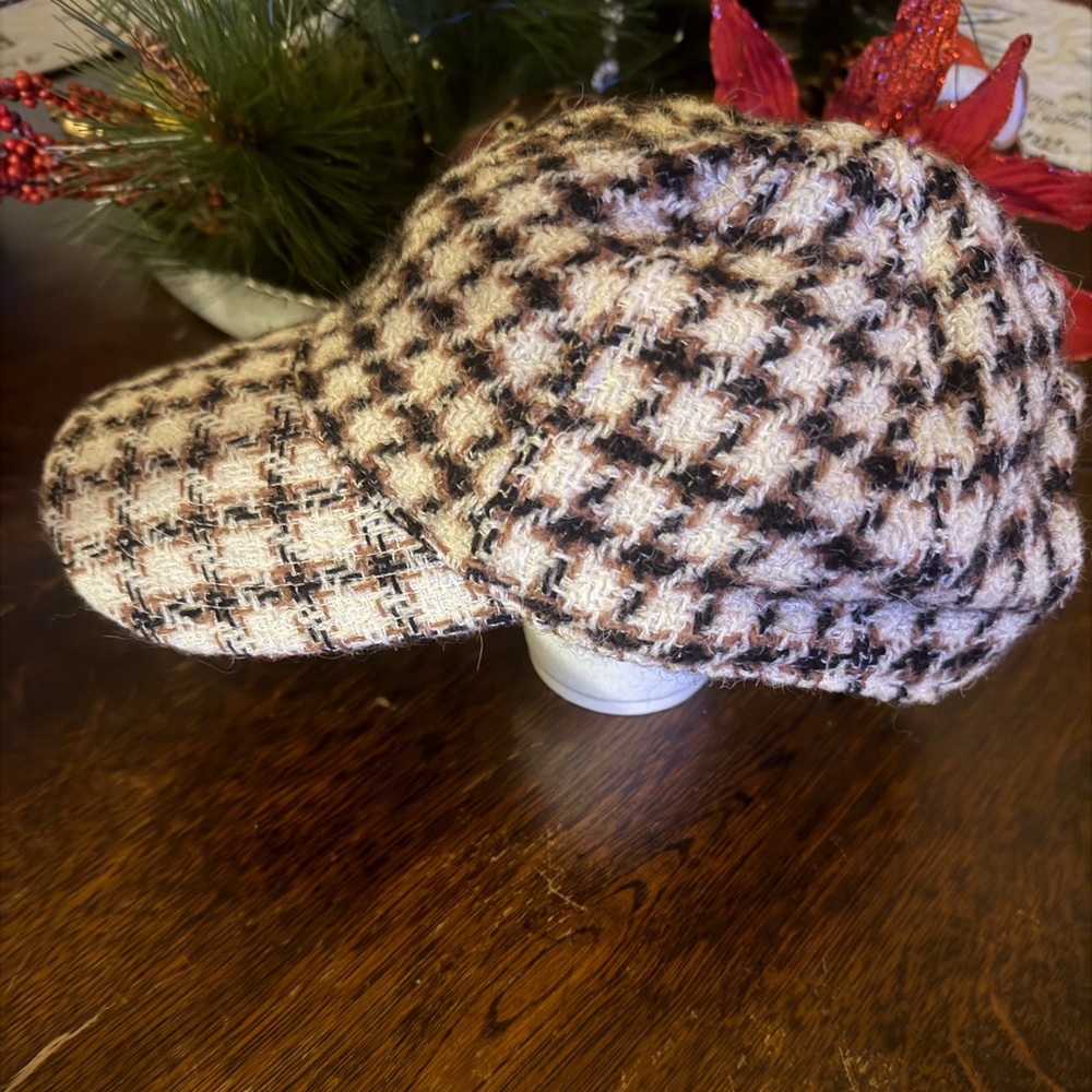 J. Crew Quilted Wool Blend Cap in Cream